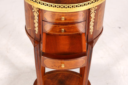 Edler Barock Louis XV Stil Beistelltisch Ablagetisch massiv Kommode Antik Stil