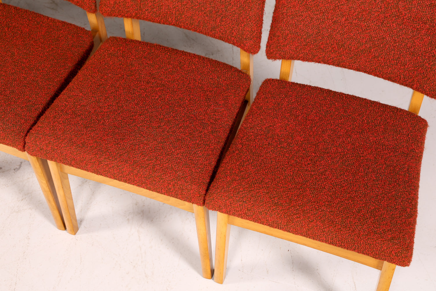 Elegant set of 6 mid-century dining chairs, vintage chair set, kitchen chairs, chair set, retro upholstered chairs, 1960s