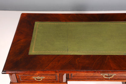 F896 Finish cm Traumhafter Gründerzeit Schreibtisch Jugendstil Bürotisch echt Holz Antik Desk Tatzen Löwenfüße