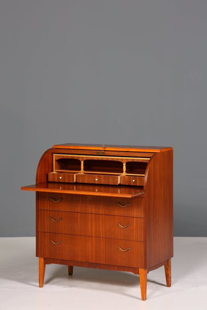Traumhafter Mid Century Rollladen Sekretär Danish Design echt Holz Rollladen Kommode Schreibkommode