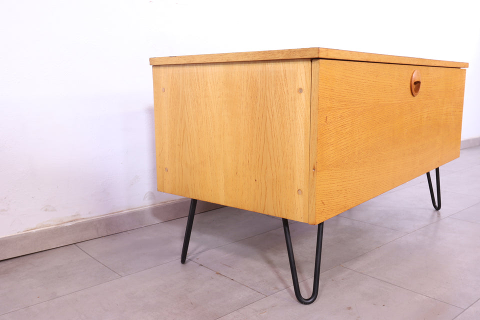 Original Hellerau Kommode Joachim Nebelung 430 Bauhaus Klappschrank Hairpin Legs