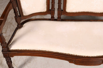Elegant Neo-Renaissance bench, antique Gründerzeit sofa, upholstered bench, salon bench, bench