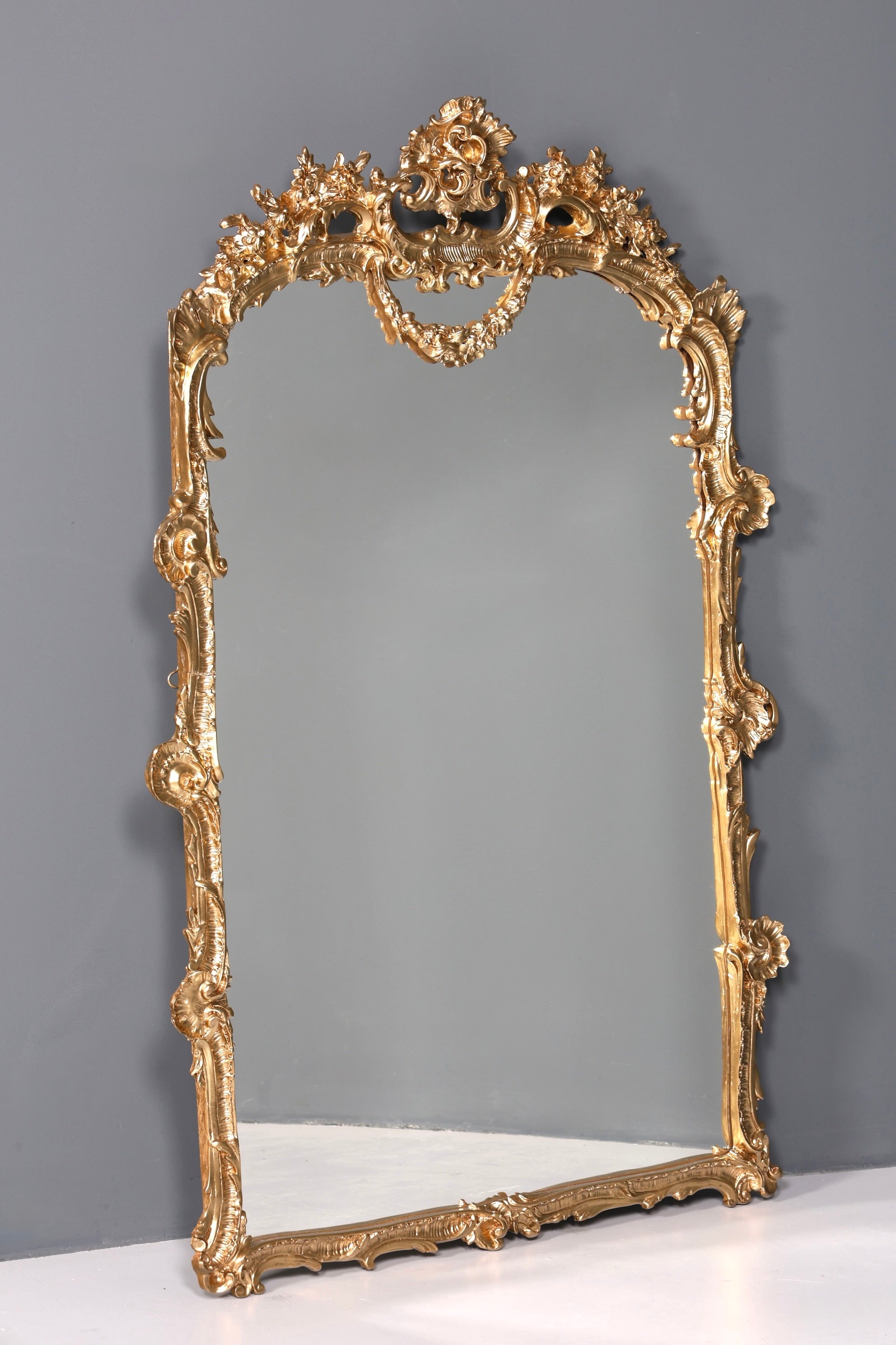 Wunderschöner Prunk Barock Stil Wandspiegel Ornamenten Gold Spiegel Flurspiegel Spiegel