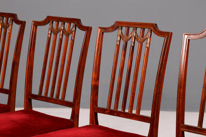 4x Traumhafte Stühle im Gustavianischen Stil Englisch Küchenstühle Esszimmer Stuhl Set