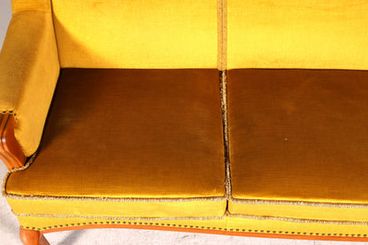 G059 Finish Wunderschönes Chippendale Sofa Antik Barock Stil Wiener Geflecht Couch 3-Sitzer Canapé