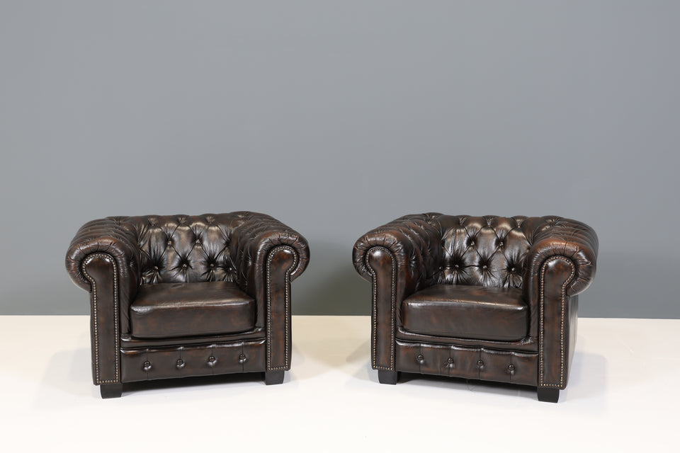 Original Chesterfield Leder Sessel Englisch Herrensessel 2 von 2