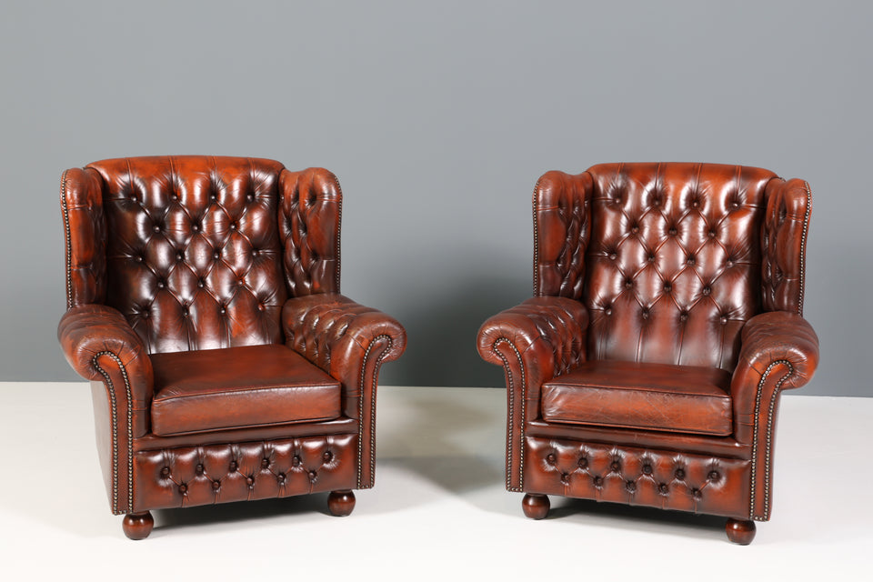 Stilvolle Original Chesterfield Sofa Englische 3er Couch UK braun