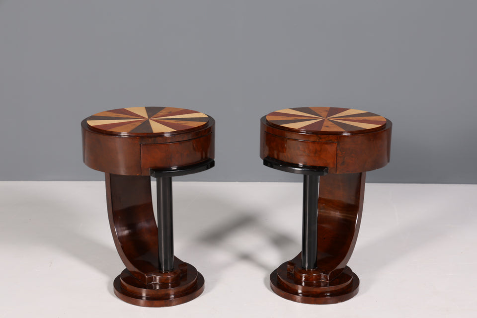 Traumhafte Art Deco Stil Kommode Beistelltisch Nachtisch bunt 1 von 2