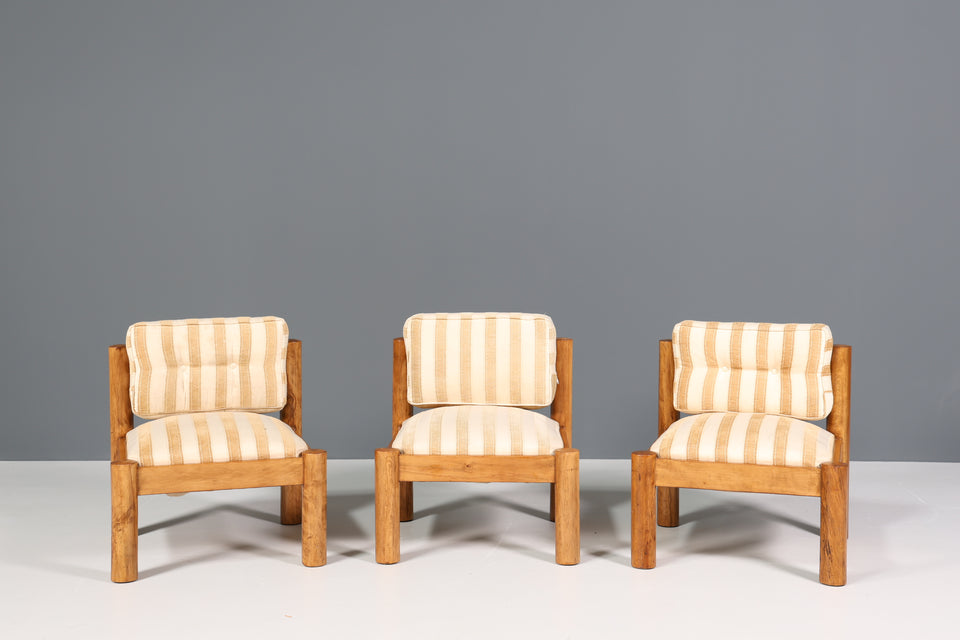 Seltener Design Loungesessel Mid Century Nussbaum Sessel