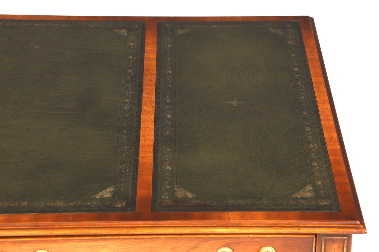Wunderschöner Englischer Schreibtisch echt Lederauflage Regency Stil Bürotisch Antik Stil Office Desk