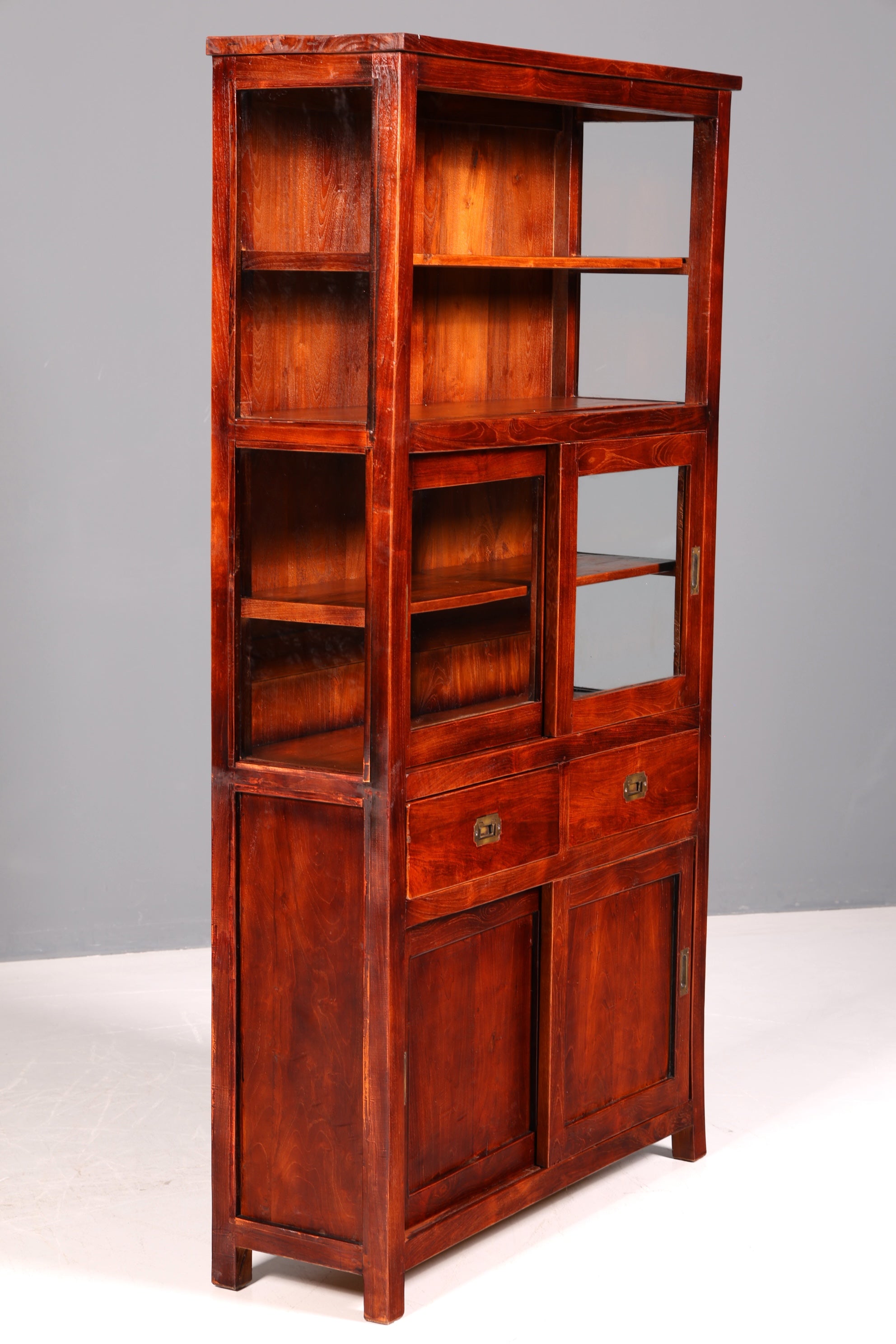 Wunderschöner Maritimer Vitrinenschrank Englisch Echt Holz Bibliothek Englische Anrichte Antik