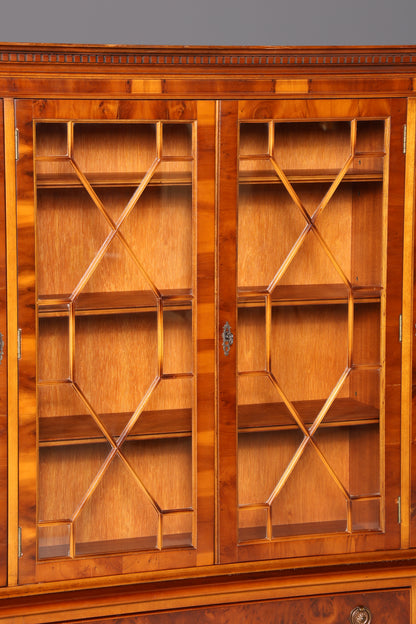 Wunderschöne Englische Vitrine Bücherschrank Buffet Englisch Glasvitrine Bibliothek Vitrinenschrank