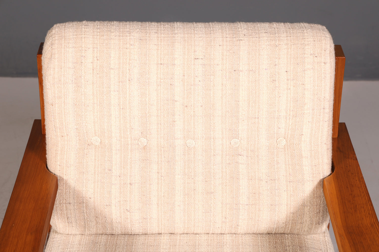 Schlichter Mid Century Sessel Danish Design Armlehnsessel echt Holz Relax Sessel 1 von 2