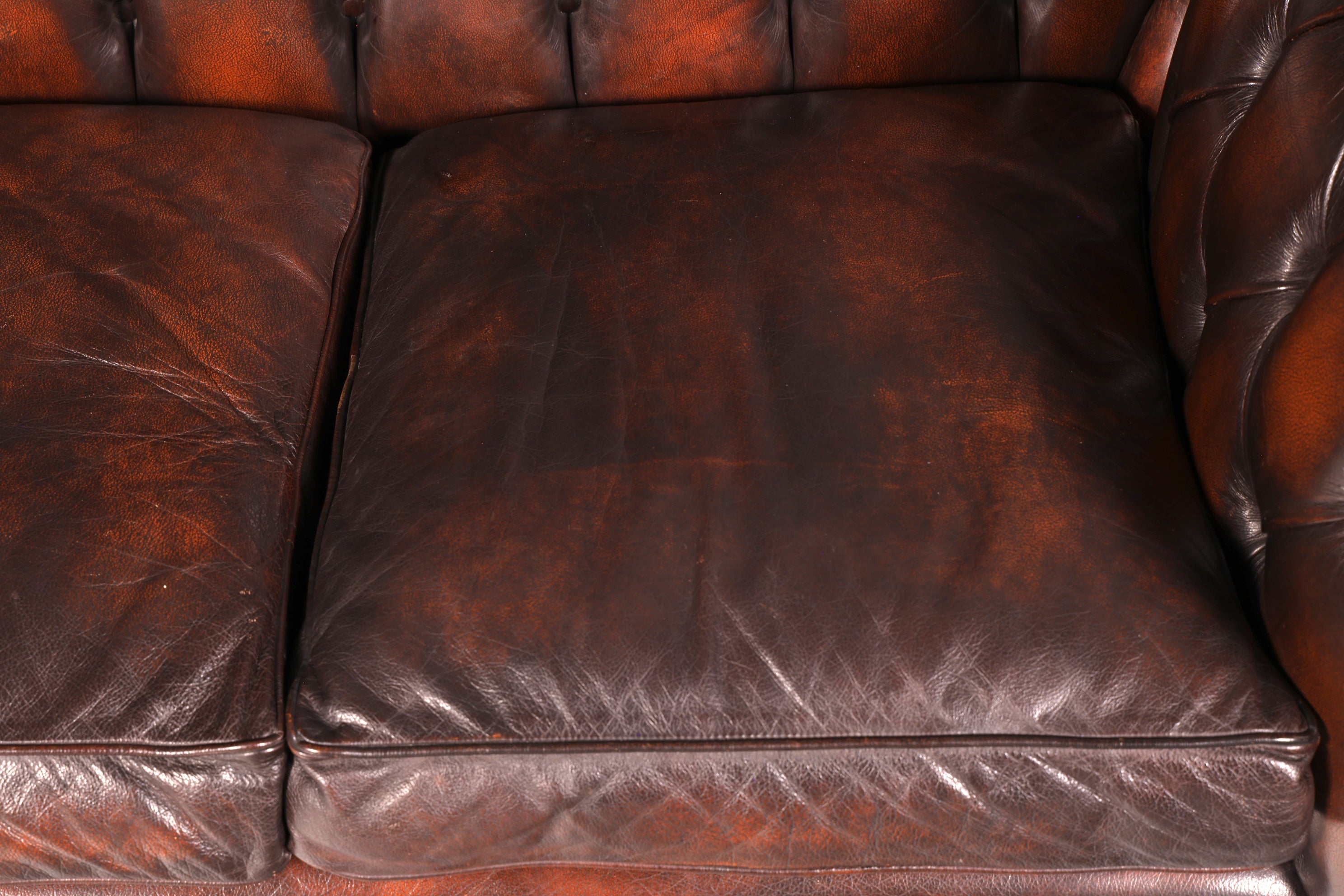 Wunderschönes Original Chesterfield Sofa 2-Sitzer Couch Echt Leder Englisch Polstersofa