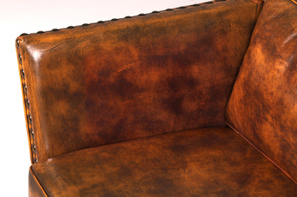 Wunderschönes Englisches Sofa im Knole Stil echt Leder Couch Englisch Polstersofa Antik Stil
