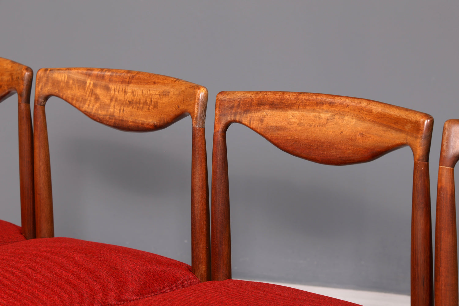 6x Mid Century Stühle Bambi Serie Rolf Rastad Adolf Relling Gustav Bahus Danish Design Stuhl Vintage Designer