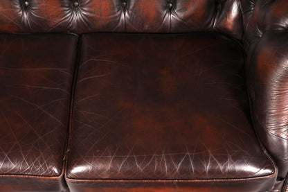 Beautiful Original Chesterfield Centurion 2-Seater Couch Genuine Leather Sofa English UK Antique Vintage
