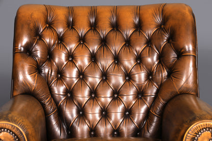 Stilvoller Original Chesterfield Sessel Englischer Armlehnsessel Englisch Herrensessel 2 von 2