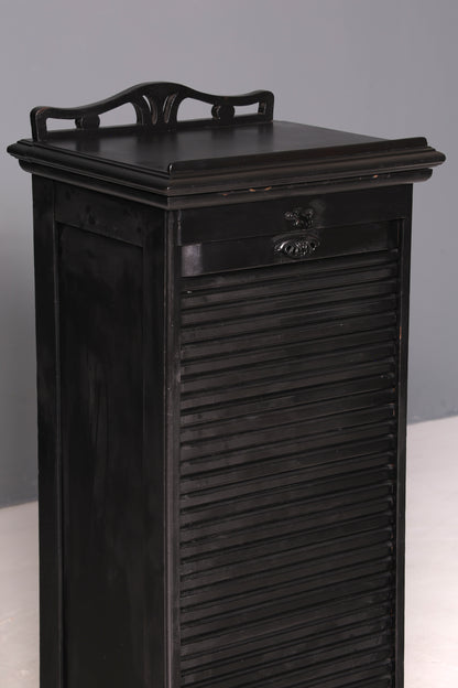 Stilvoller Jugendstil Rollladenschrank Antik Apothekerschrank Büroschrank Aktenschrank Holz