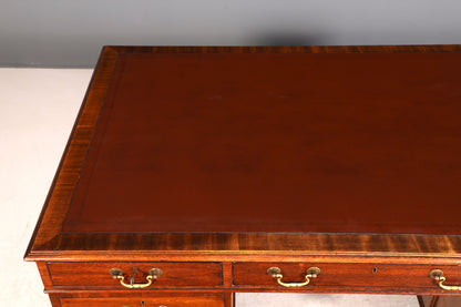 Wunderschöner Englischer Schreibtisch echt Lederauflage Bürotisch Antik Stil Office Desk