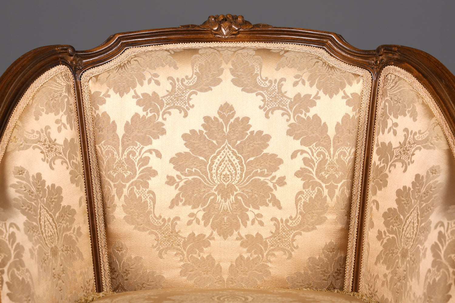 Edler Chippendale Armlehnsessel Barock Stil Samt Stoff Sessel Armchair Rococo Antik Polstersessel