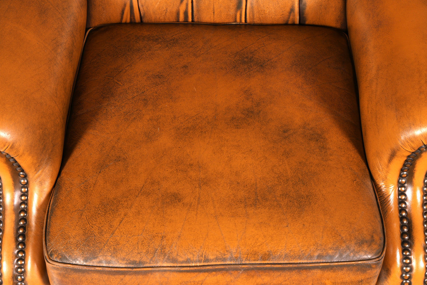 Wunderschöner Original Chesterfield Ohrenbackensessel Englisch Echt Leder Herrensessel Relaxsessel Liegefunktion Vintage