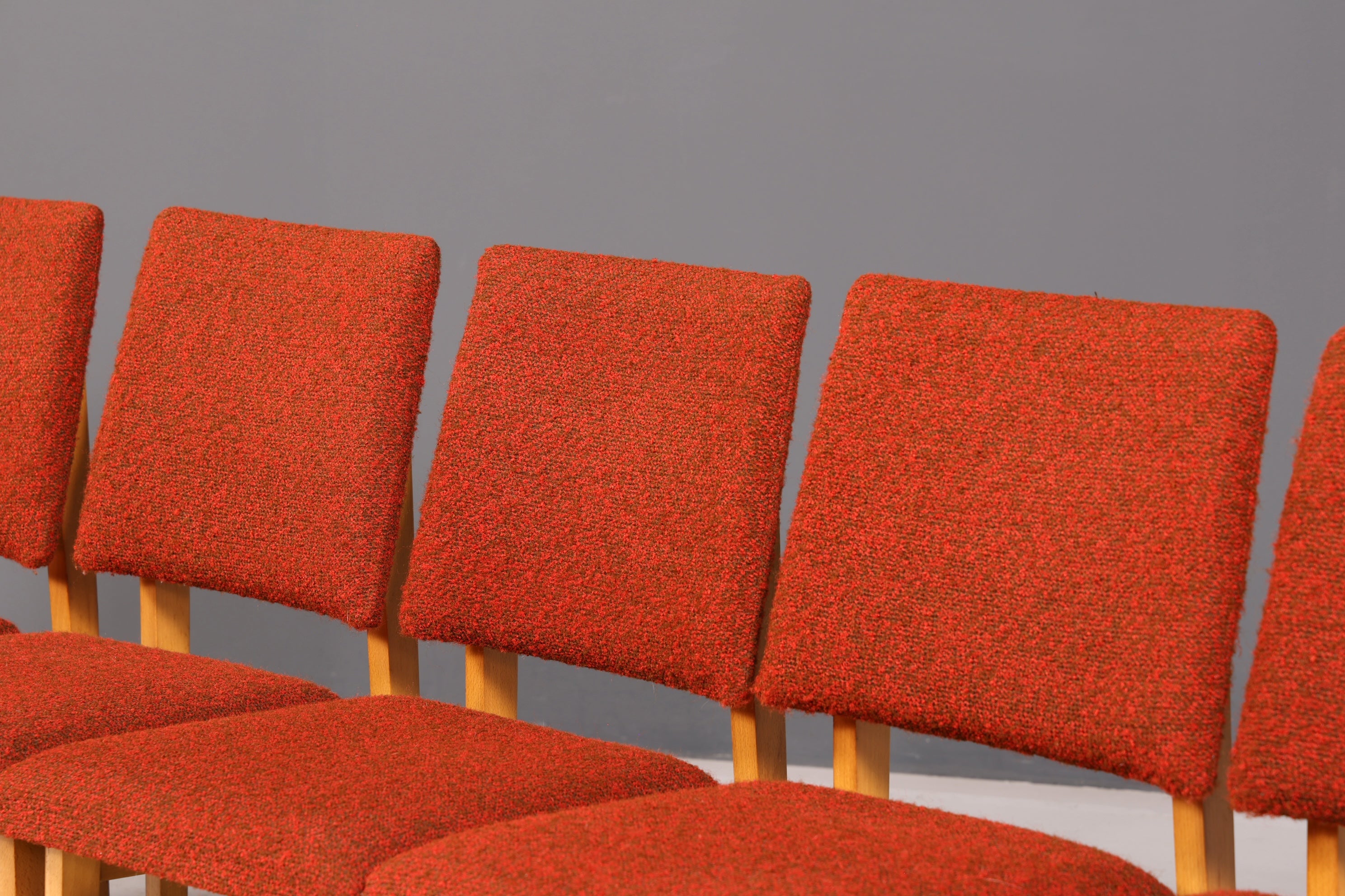Elegant set of 6 mid-century dining chairs, vintage chair set, kitchen chairs, chair set, retro upholstered chairs, 1960s