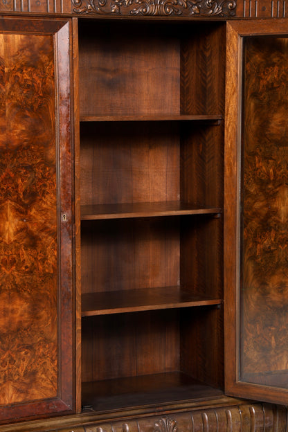 Beeindruckender Neorenaissance Bücherschrank Gründerzeit Vitrine Herrenzimmer Buffet Schrank Antik Massivholz