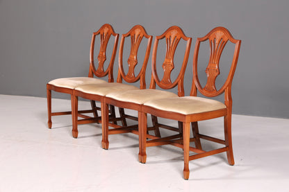 Noble Set of 4 English Chairs Hepplewhite Style Dining Chairs Antique Dining Chairs Kitchen Chairs Chair Set Vintage