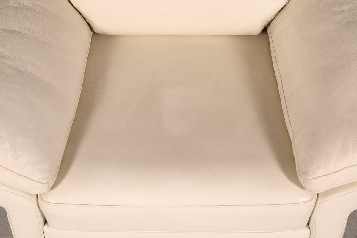 Wunderschöner Original Rolf Benz Sessel Modell 3300 Creme Echtleder Ledersessel Designer Loungesessel