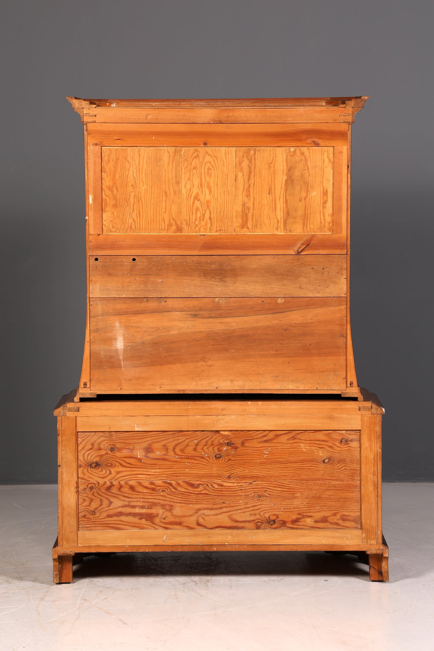 Wunderschöner Jugendstil Sekretär Vitrine Aufsatzschrank Nussbaum um 1900 Antik Schreibschrank Vertiko Vintage