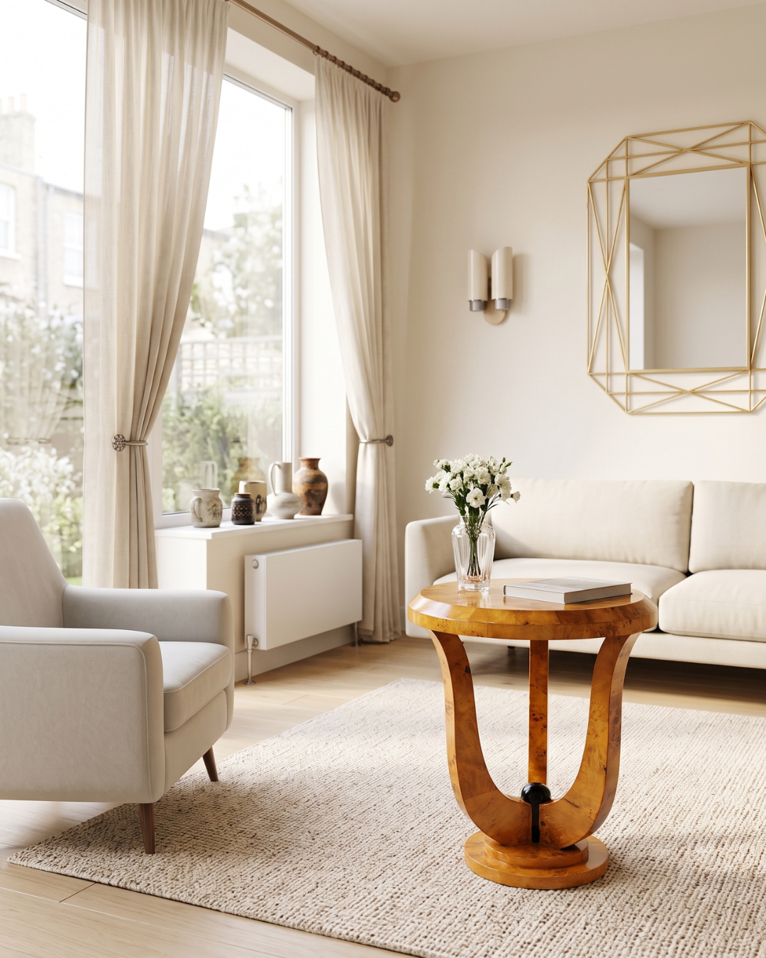 Wunderschöner Art Deco Stil Beistelltisch Antik Stil Tisch Luxus Couchtisch