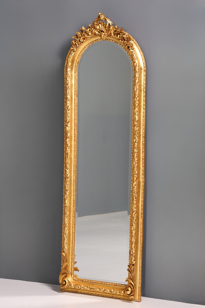 Stylish splendor baroque style standing mirror antique style ornament hall mirror
