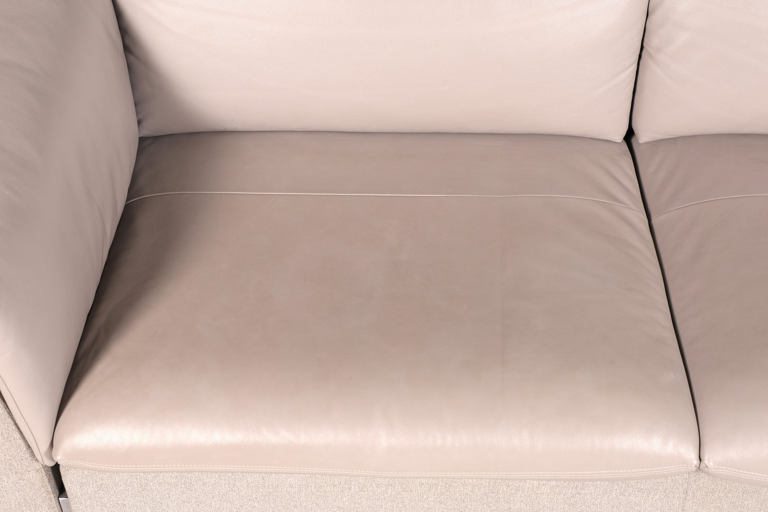 Wunderschönes Sofa der Marke Ligne Roset Grau Echtleder &amp; Stoff Couch Designer Sofa Wohnzimmer