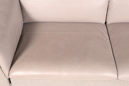 Wunderschönes Sofa der Marke Ligne Roset Grau Echtleder &amp; Stoff Couch Designer Sofa Wohnzimmer