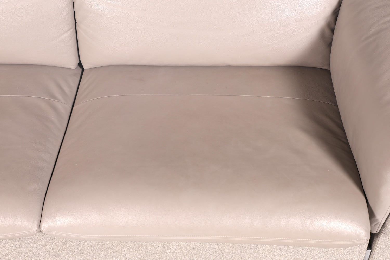 Wunderschönes Sofa der Marke Ligne Roset Grau Echtleder &amp; Stoff Couch Designer Sofa Wohnzimmer
