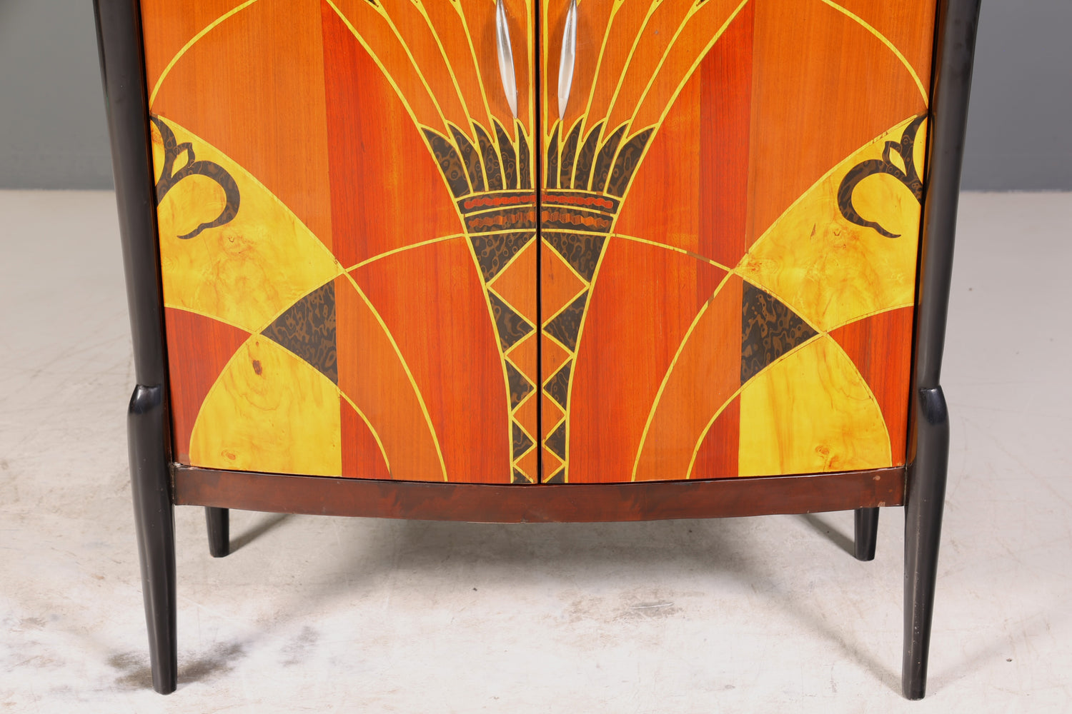 Beautiful Art Deco style highboard cabinet chest of drawers Vertiko Sun Cabinet