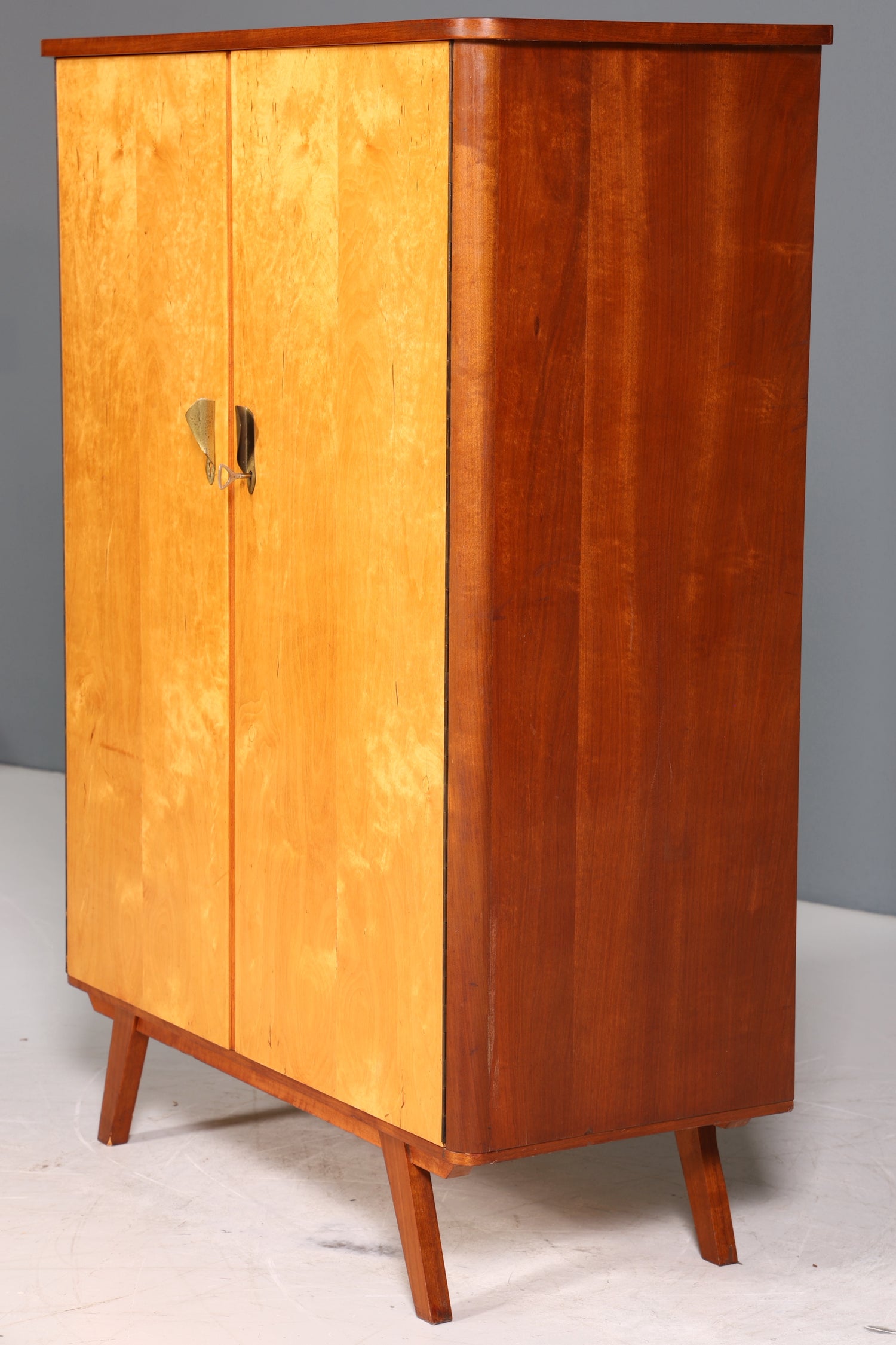 Wunderschöner Mid Century Kleiderschrank Vintage Schrank Retro Kommode 60s Vertiko Büroschrank