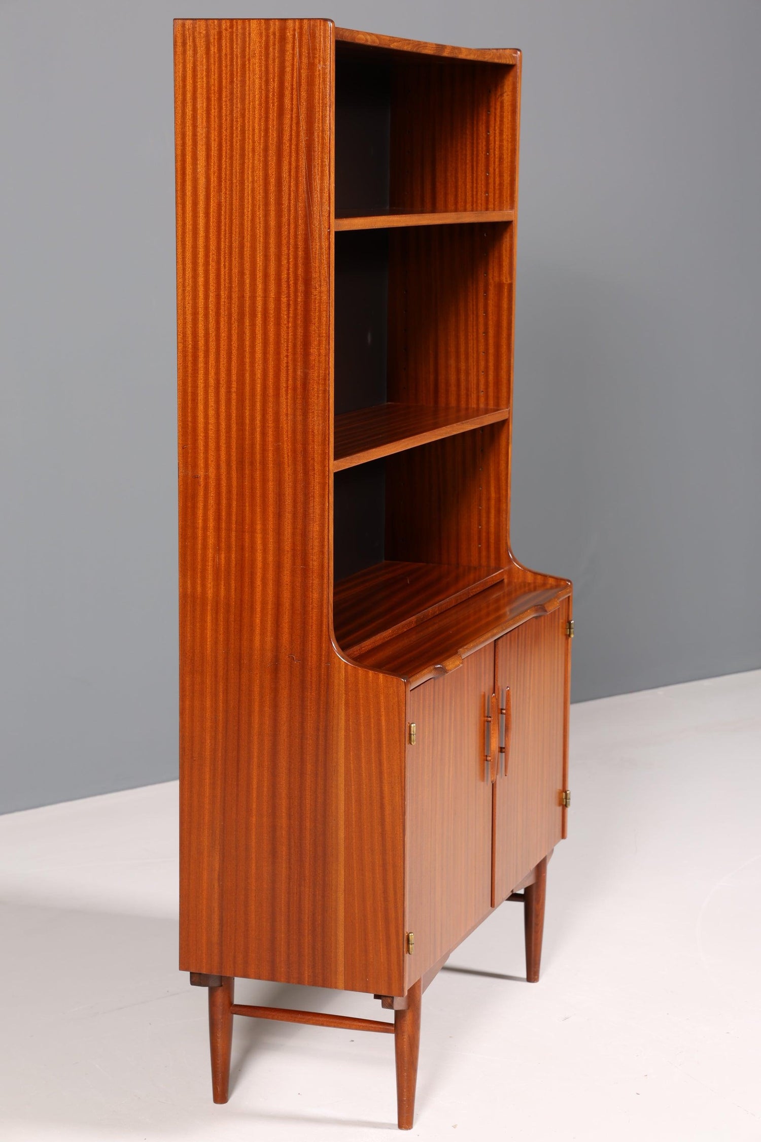 Wunderschönes Mid Century Regal Highboard Teak Holz Hugo Troeds Bücherregal 50s 60s Sekretär Schrank