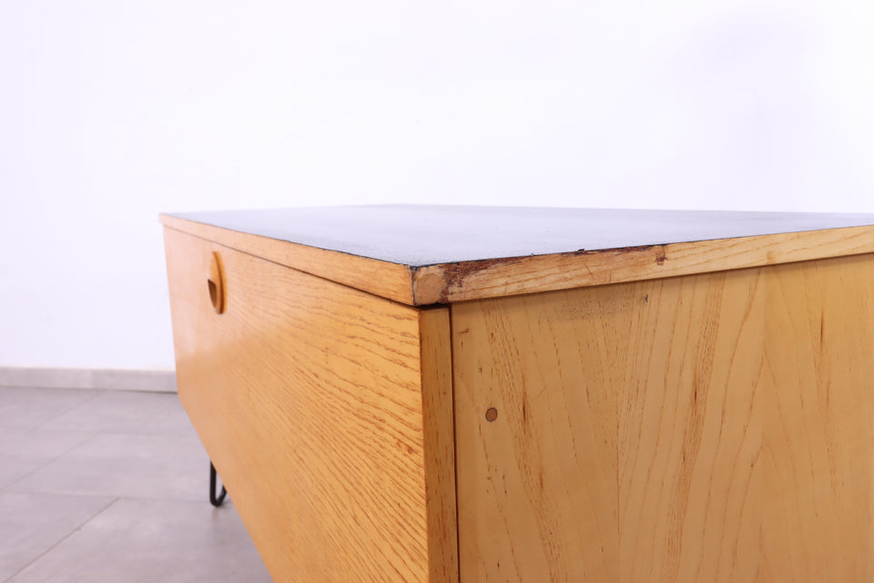 Original Hellerau Kommode Joachim Nebelung 430 Bauhaus Klappschrank Hairpin Legs