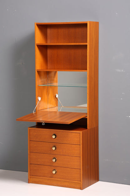 Stilvolles Mid Century Regal Danish Design echt Holz Schrank Sekretär 60er Jahre Kommode