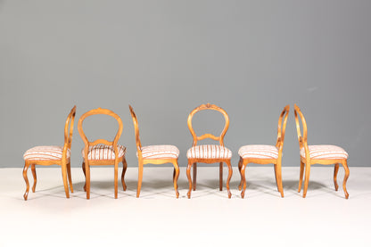6x Traumhafte Louis Philippe Stil Stühle Biedermeier Stuhl Set Antik Küchenstühle Esszimmer Stühle