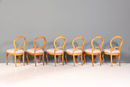 6x Traumhafte Louis Philippe Stil Stühle Biedermeier Stuhl Set Antik Küchenstühle Esszimmer Stühle