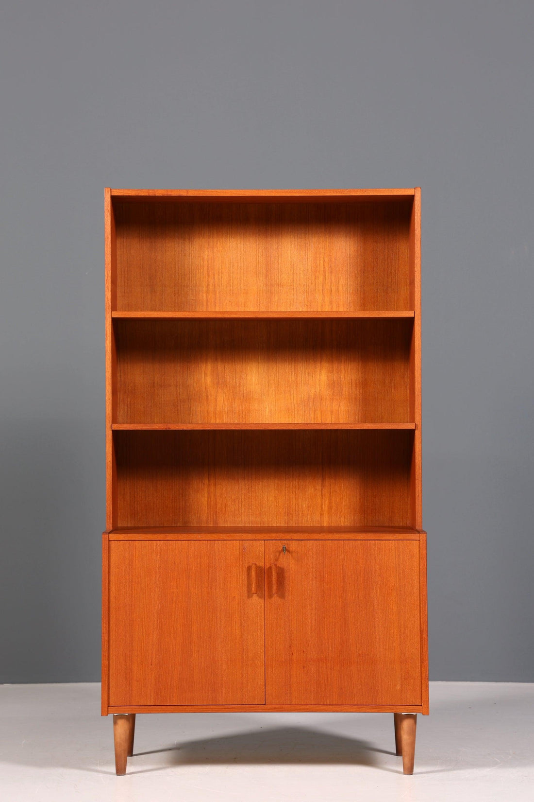Wunderschönes Mid Century Regal Teak Holz Vintage Bücherregal Retro Schrank Kommode 60s