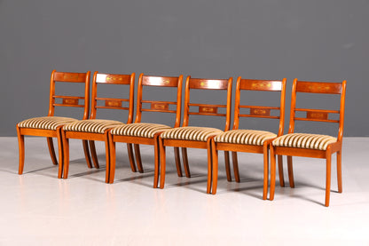 G034 Finish cm 6x Edle Englische Stühle Englisch Dining Chairs Antik 60er Jahre Regency Küchenstühle Stuhlset (Kopie)