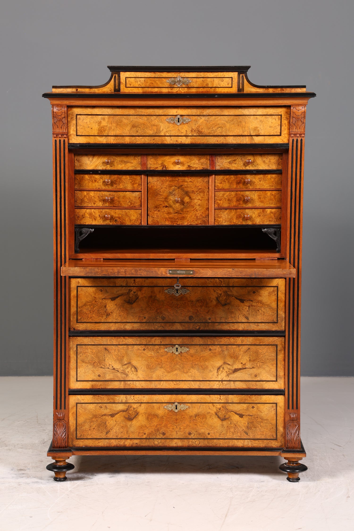 Traumhafter Louis Philippe Sekretär Vertiko Biedermeier Kommode Schubladenkommode