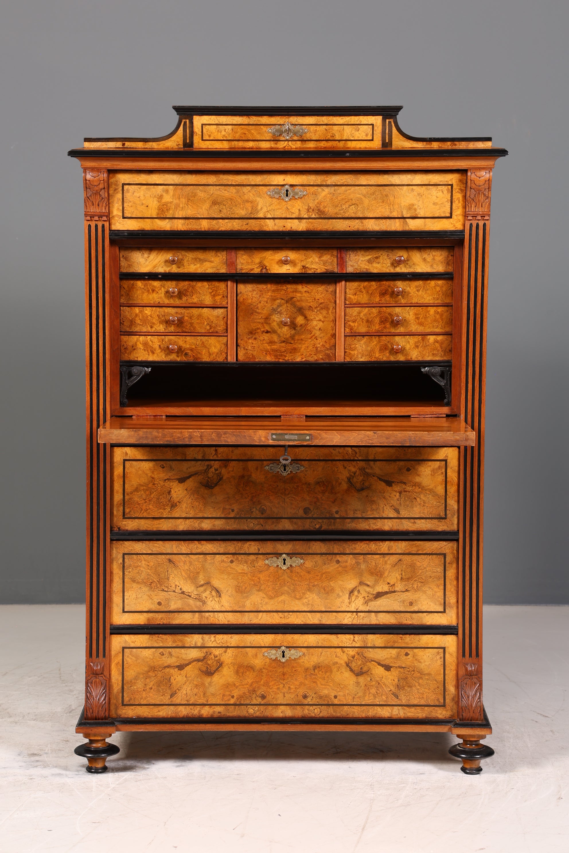 Traumhafter Louis Philippe Sekretär Vertiko Biedermeier Kommode Schubladenkommode