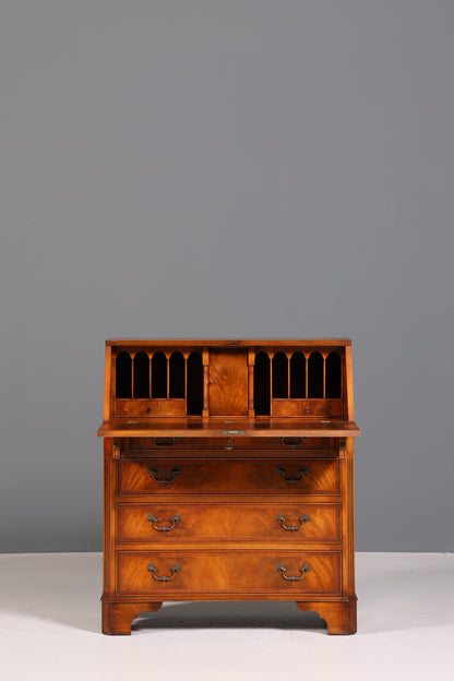 Wunderschöner Englischer Sekretär echt Leder Schreibkommode UK Schreibtisch Kommode