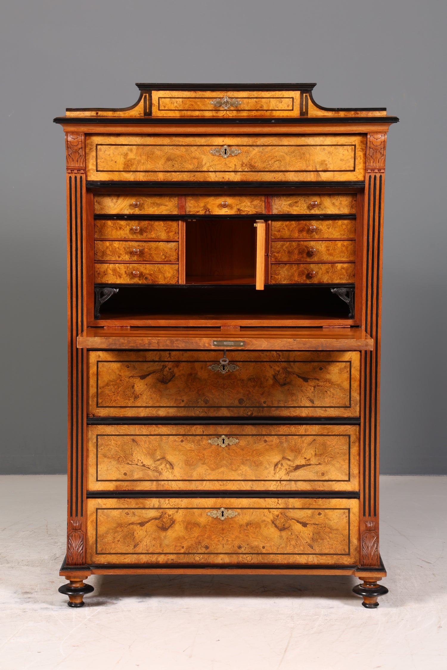 Traumhafter Louis Philippe Sekretär Vertiko Biedermeier Kommode Schubladenkommode