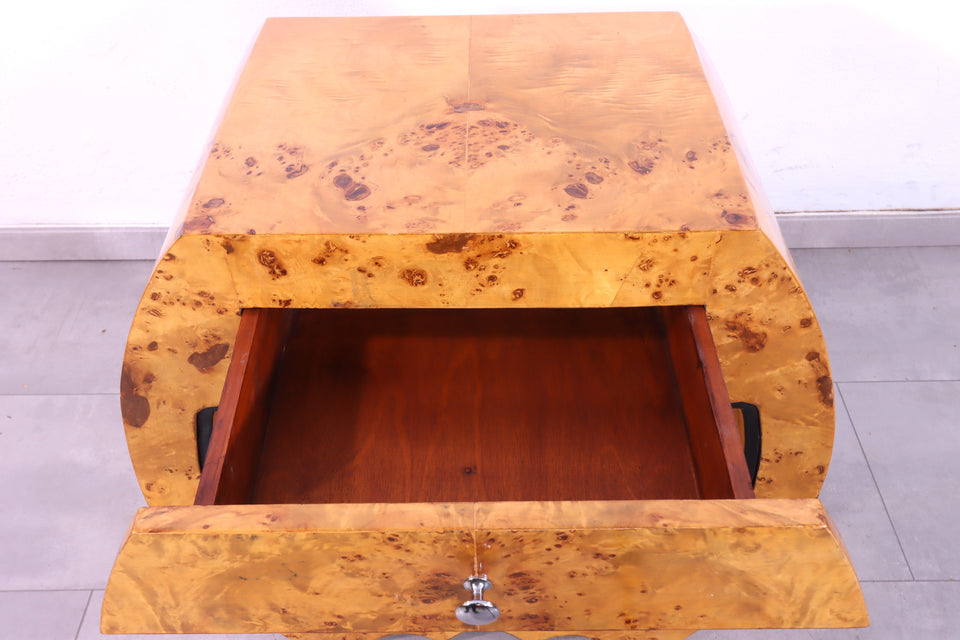 Edler Art Deco Stil Beistelltisch Birke Ablage Nachttisch Kommode
